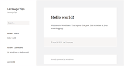 Desktop Screenshot of leveragetips.com