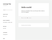 Tablet Screenshot of leveragetips.com